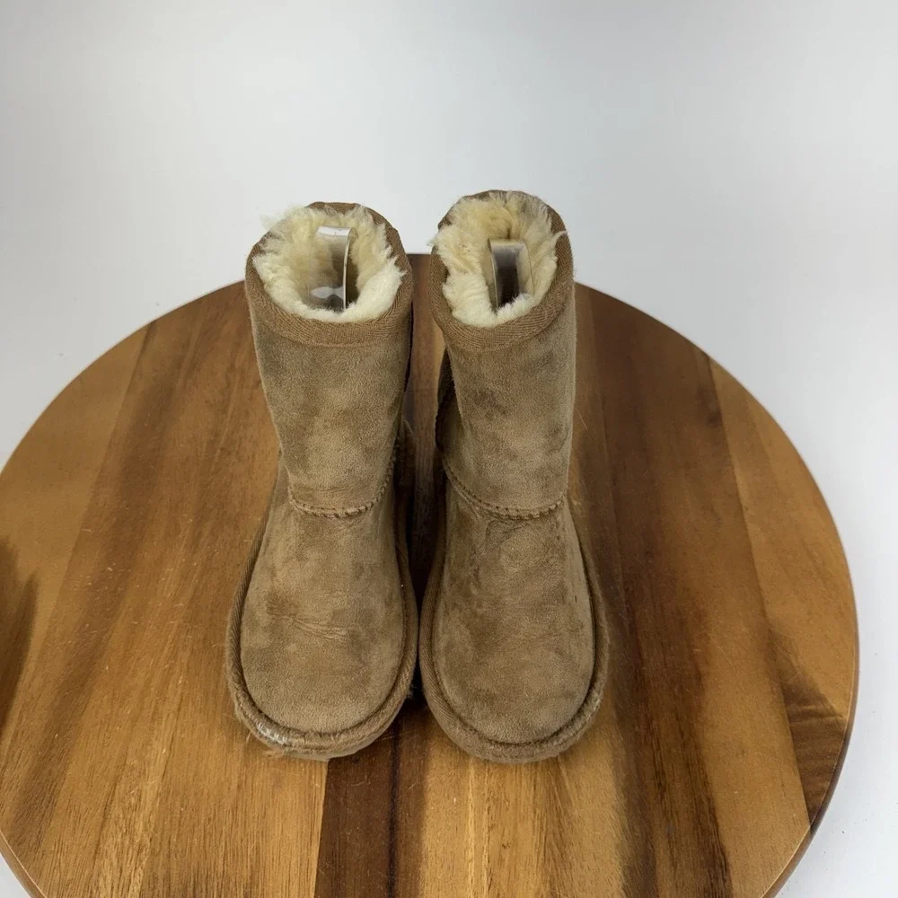 Little Kids Ugg Classic Tall II Chestnut Brown Sheepskin Suede Boots Size 9 C